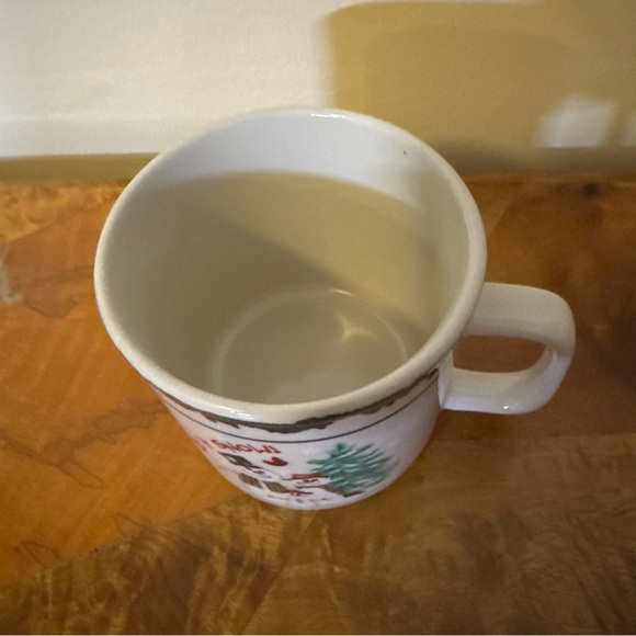 Vintage 1998 Let It Snow Snowman Mug Coffee Tea Cocoa 8oz Atico Stoneware Winter - Picture 3 of 6